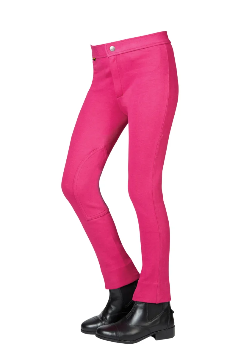 Saxon Childrens Warm Up Jodhpurs Pink